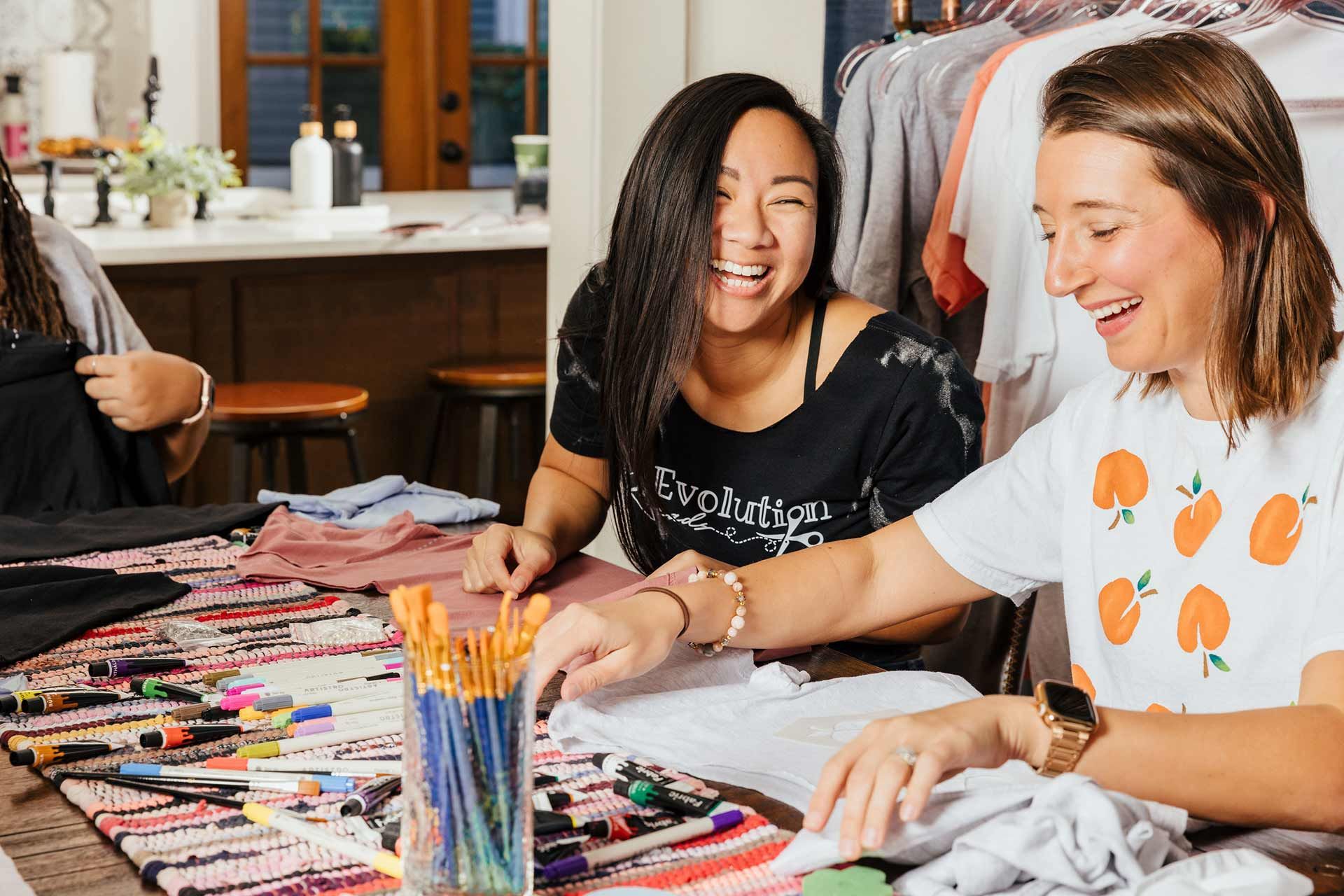 Evolution Threads bachelorette party with friends