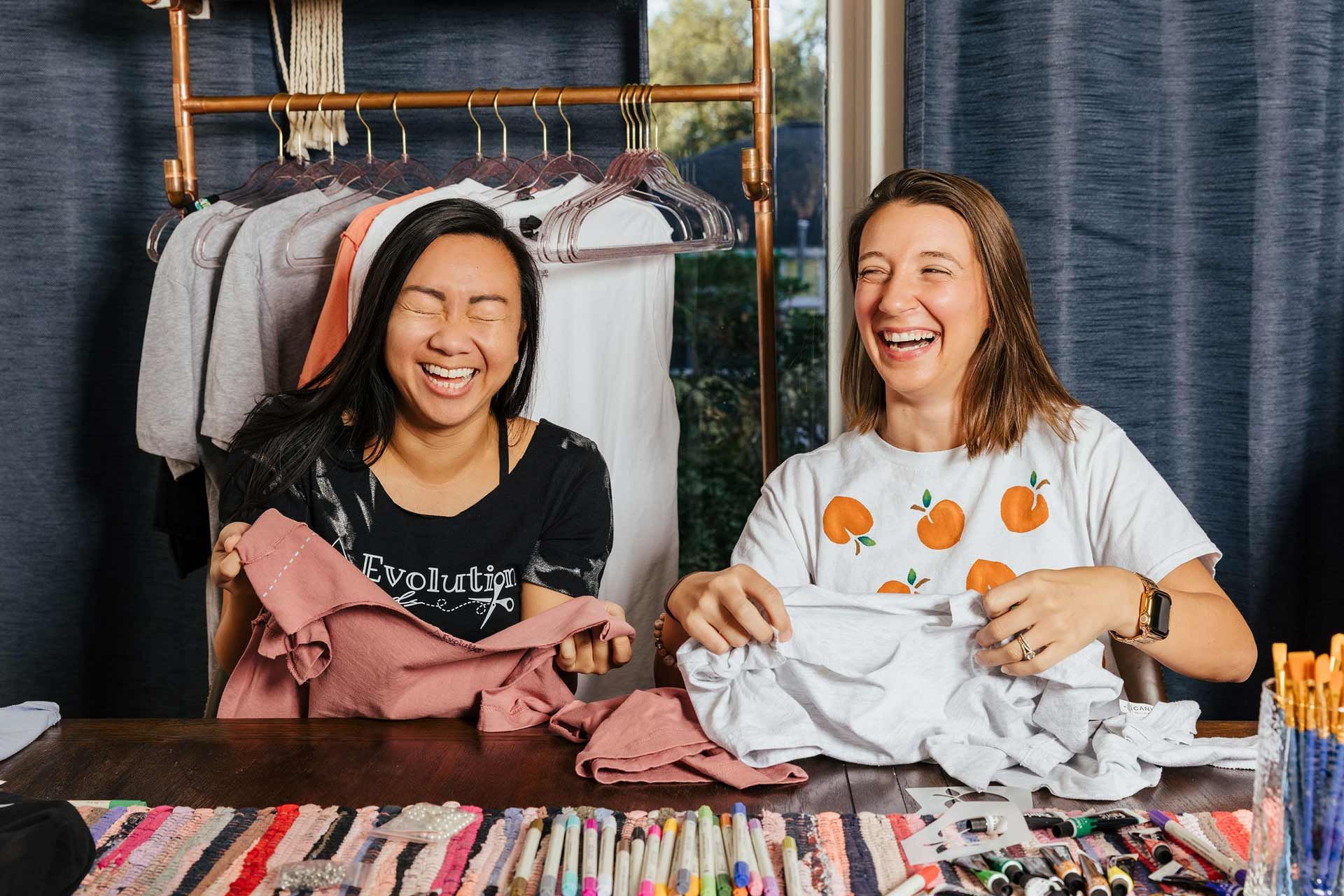 Evolution Threads bachelorette party with friends