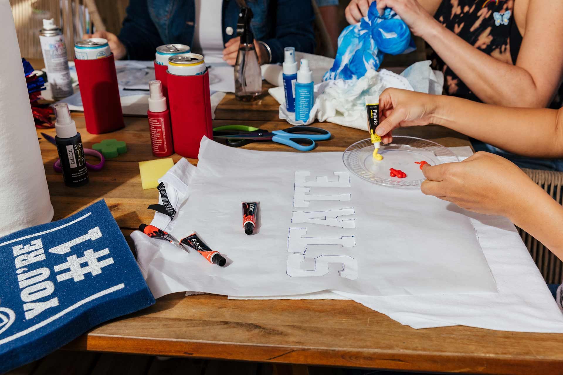 Evolution Threads bachelorette party with friends